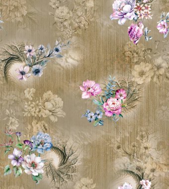 Duvar kağıdı ve kumaşlar için Zarif Çiçek Alpleri Soyut Arkaplan