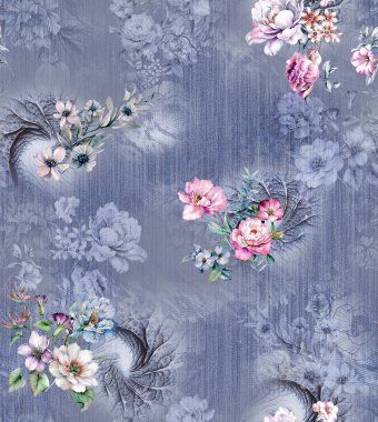 Duvar kağıdı ve kumaşlar için Zarif Çiçek Alpleri Soyut Arkaplan