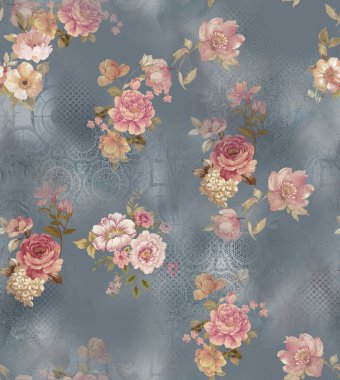 Duvar kağıdı ve kumaşlar için Zarif Çiçek Alpleri Soyut Arkaplan