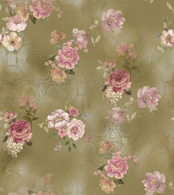 Duvar kağıdı ve kumaşlar için Zarif Çiçek Alpleri Soyut Arkaplan