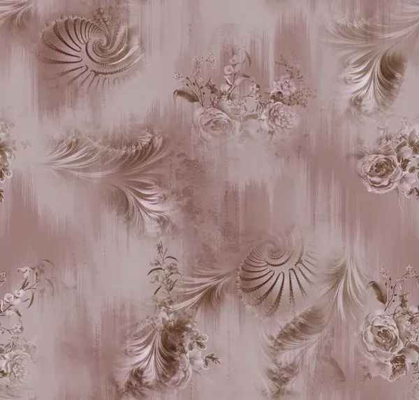 Soyut bir bükülme ile renksiz çiçek tasarımı, tekstil baskıları, ambalaj kağıdı ve dijital arka planlar için ideal