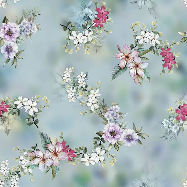 Soyut bir bükülme ile renksiz çiçek tasarımı, tekstil baskıları, ambalaj kağıdı ve dijital arka planlar için ideal