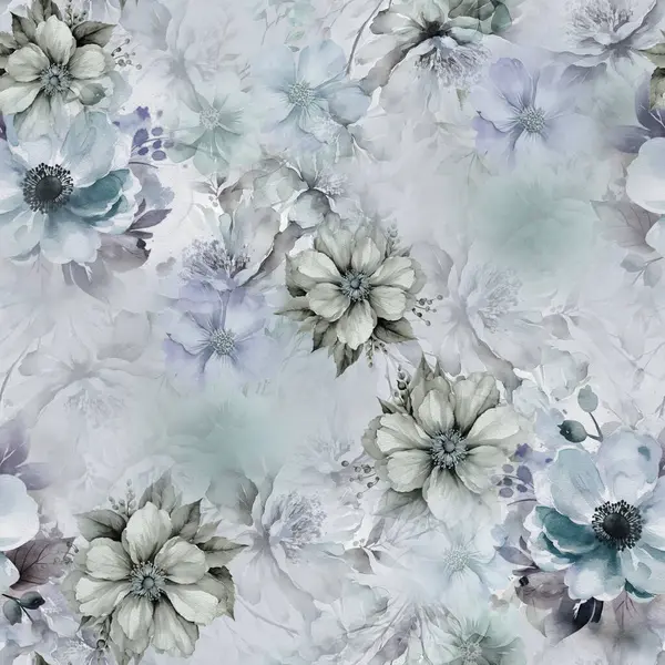 Titreşimli, çiçekli, soyut desenli el çizimi çiçekler, kusursuz bir yineleme. Kumaş baskılar, duvar kağıtları ve dekoratif arka planlar için mükemmel.