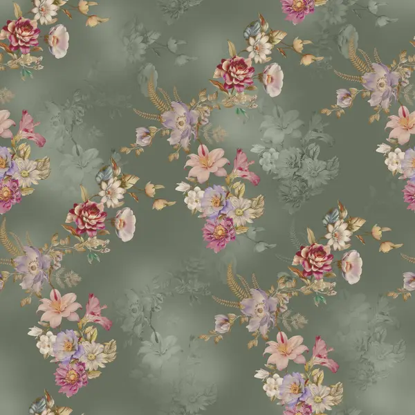 Titreşimli, çiçekli, soyut desenli el çizimi çiçekler, kusursuz bir yineleme. Kumaş baskılar, duvar kağıtları ve dekoratif arka planlar için mükemmel.