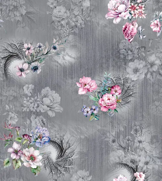 Duvar kağıdı ve kumaşlar için Zarif Çiçek Alpleri Soyut Arkaplan