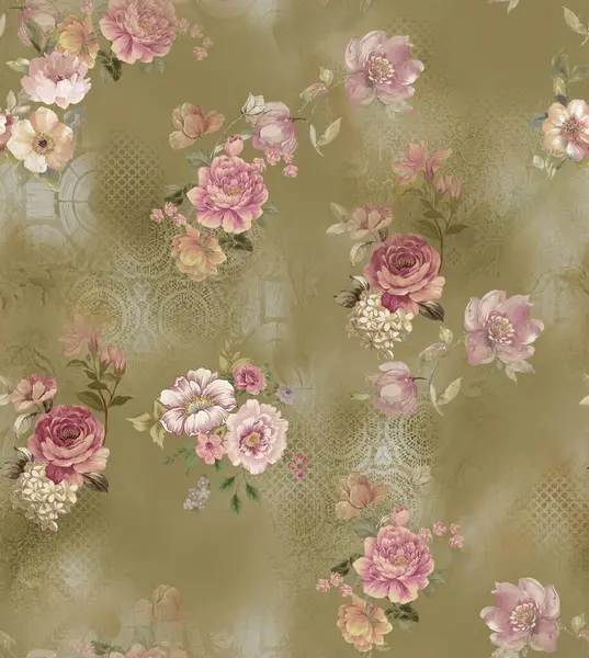 Duvar kağıdı ve kumaşlar için Zarif Çiçek Alpleri Soyut Arkaplan