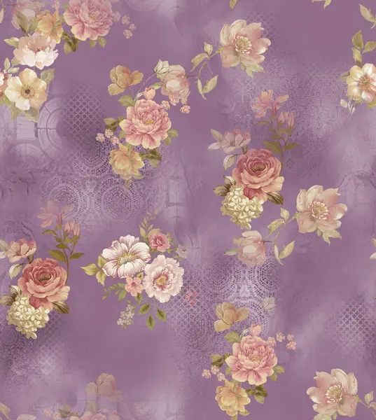 Duvar kağıdı ve kumaşlar için Zarif Çiçek Alpleri Soyut Arkaplan