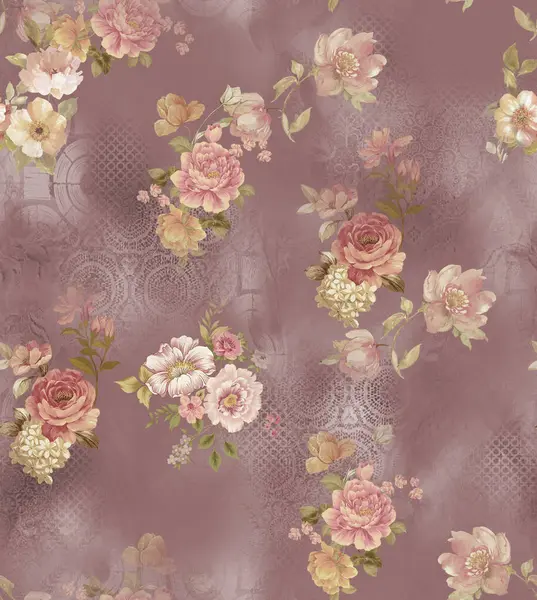 Duvar kağıdı ve kumaşlar için Zarif Çiçek Alpleri Soyut Arkaplan