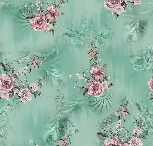 Retro renk paleti ve el yapımı elementlerle kusursuz soyut desen, klasik esinlenmiş tekstil ve yüzey tasarımı için mükemmel.