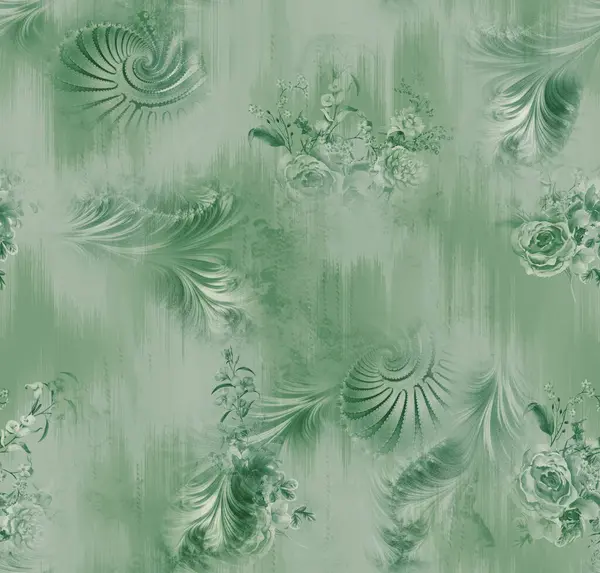 Retro renk paleti ve el yapımı elementlerle kusursuz soyut desen, klasik esinlenmiş tekstil ve yüzey tasarımı için mükemmel.