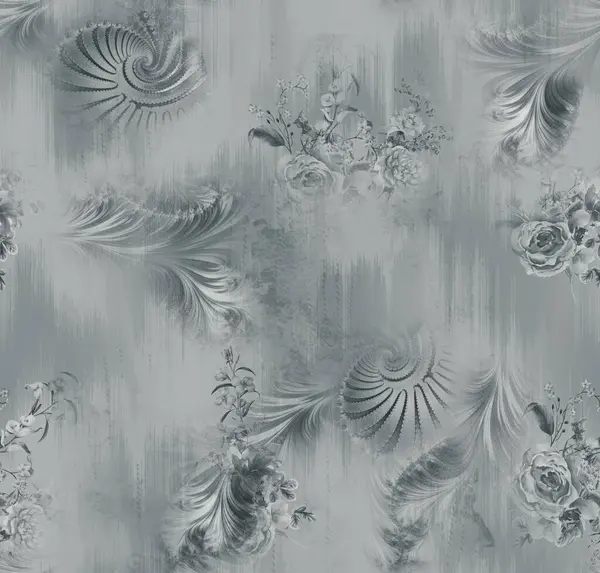 Retro renk paleti ve el yapımı elementlerle kusursuz soyut desen, klasik esinlenmiş tekstil ve yüzey tasarımı için mükemmel.