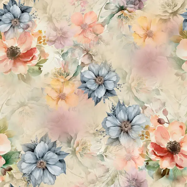 Retro renk paleti ve el yapımı elementlerle kusursuz soyut desen, klasik esinlenmiş tekstil ve yüzey tasarımı için mükemmel.