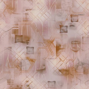 Rüya gibi soyut estetik, moda baskıları, iç dekorasyon ve el işi projeleri için uygun çağdaş çiçek tasarımı.