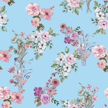 Kusursuz bir düzende düzenlenmiş zarif ve renkli çiçek desenli. Moda için harika bir kıyafet.