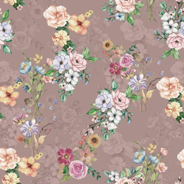 Kusursuz bir düzende düzenlenmiş zarif ve renkli çiçek desenli. Moda için harika bir kıyafet.