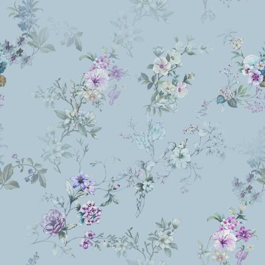 Kusursuz bir düzende düzenlenmiş zarif ve renkli çiçek desenli. Moda için harika bir kıyafet.