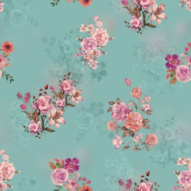 Çiçeksiz suluboya desen