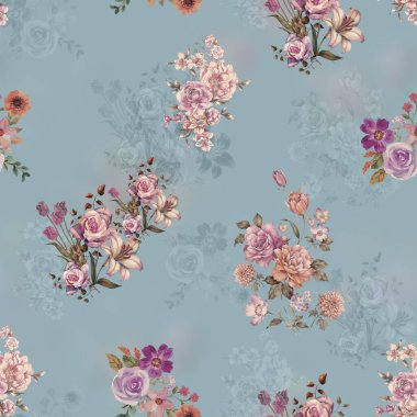 Çiçeksiz suluboya desen