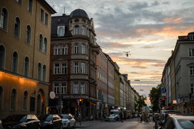 Stockholm 'de. Stockholm şehrinin manzarası.
