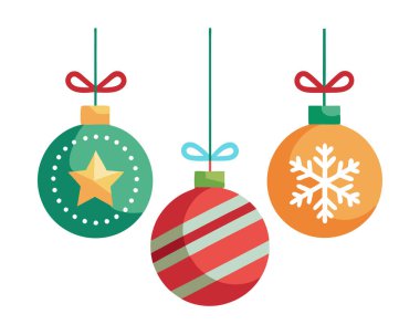 asmak noel süsü, noel balosu, vektör illüstrasyonu