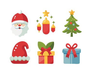 Noel süsü koleksiyonu, mutlu noel vektörü