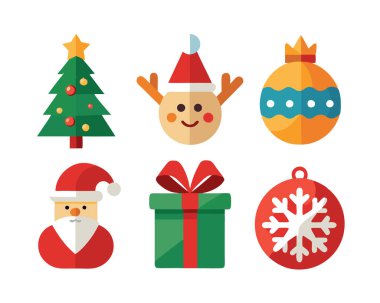 Noel süsü koleksiyonu, mutlu noel vektörü