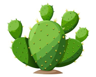 Nopales vektör illüstrasyonu beyaz arkaplanda izole edildi