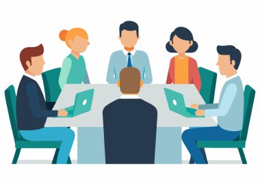 Ofis çalışanları toplantıda, takım tartışması ofiste, iş adamları beyin fırtınası yapıyor.
