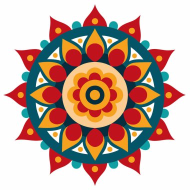 Floral mandala Flower mandala beautiful decorative ethnic ornament oriental style vector illustration clipart