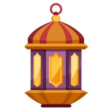 Ramazan kareem feneri asılı vektör çizimi
