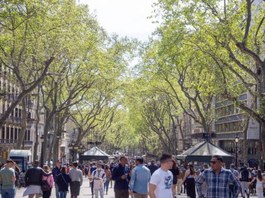 Rambla, Barselona, İspanya.