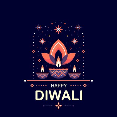 Mutlu Diwali kutlamaları poster resmi