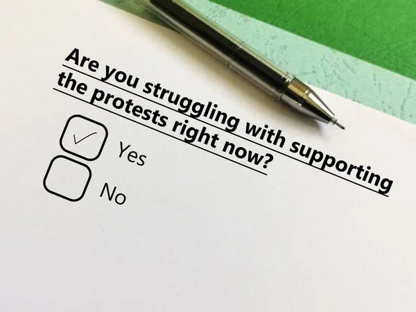 One Person Answering Question Protest Social Movement Struggling Supporting Protests — Stock Photo, Image