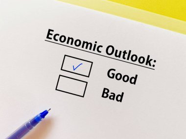 Bir kişi endüstri ile ilgili soruya cevap veriyor. Ekonominin iyi olduğunu düşünüyor..