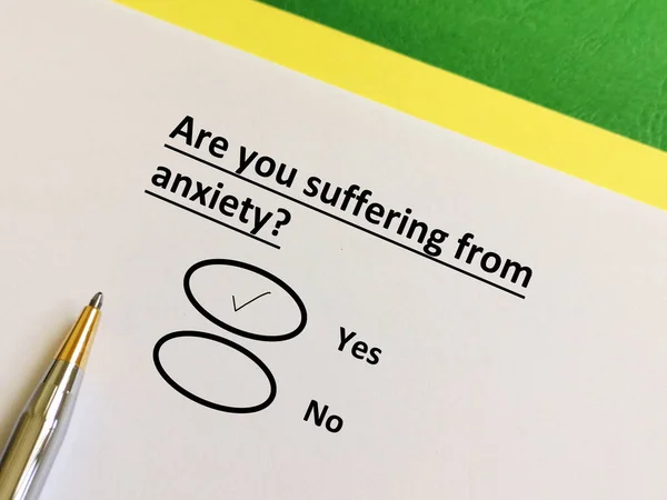 Person Answering Question Illness She Suffering Anxiety Telifsiz Stok Fotoğraflar