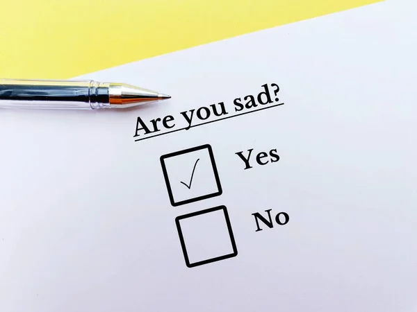 One Person Answering Question Thinks Sad — Foto de Stock