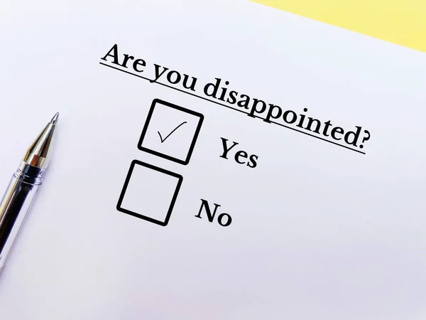 One Person Answering Question Thinks Disappointed — Foto de Stock