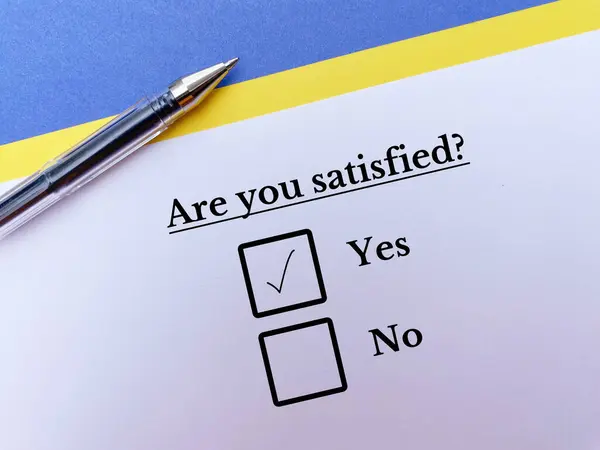 One Person Answering Question Thinks Satisfied — Foto de Stock