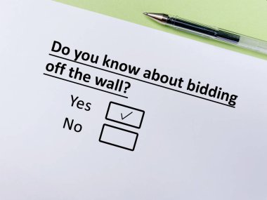 One person is answering question about agreement. He knows about bidding off the wall.