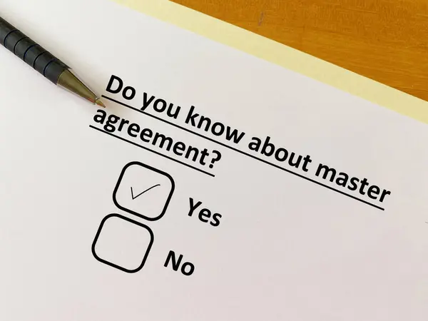 One Person Answering Question Agreement Knows Master Agreement — Fotografia de Stock