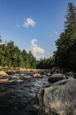 Orin Falls 'dan Wissataquoik Nehri' nin akıntı manzarası