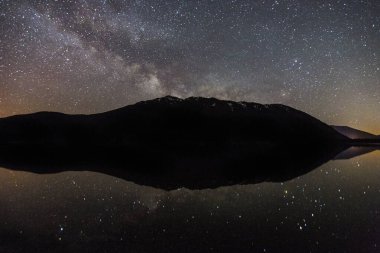 Starry Reflections on a Lake at Glacier National Park clipart