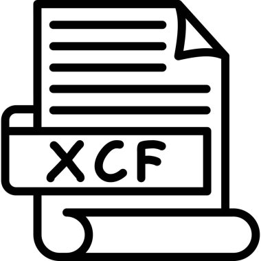 xcf Dosya vektör simgesi