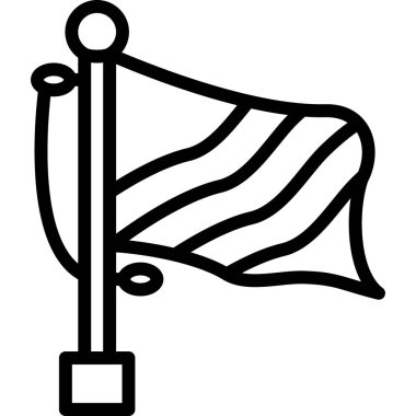 bayrak bayrak simgesi ana hat biçiminde