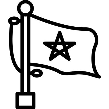 yıldız bayrağı simgesi ana hat biçiminde