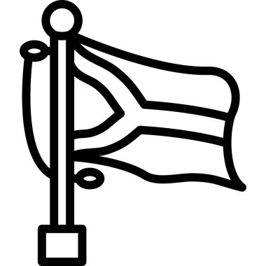 bayrak vektör çizgisi simgeleri