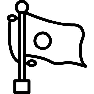 bayrak bayrak simgesi ana hat biçiminde