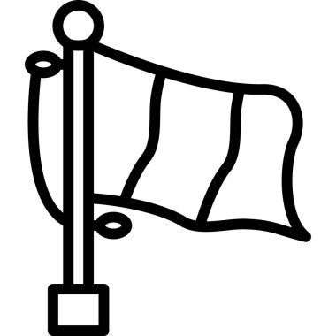 Bayrak. Web simgesi vektör illüstrasyonu