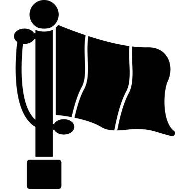 Bayrak. Web simgesi basit illüstrasyon