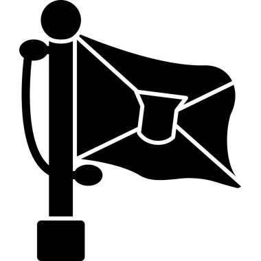 Bayrak simgesini, basit vektör çizim